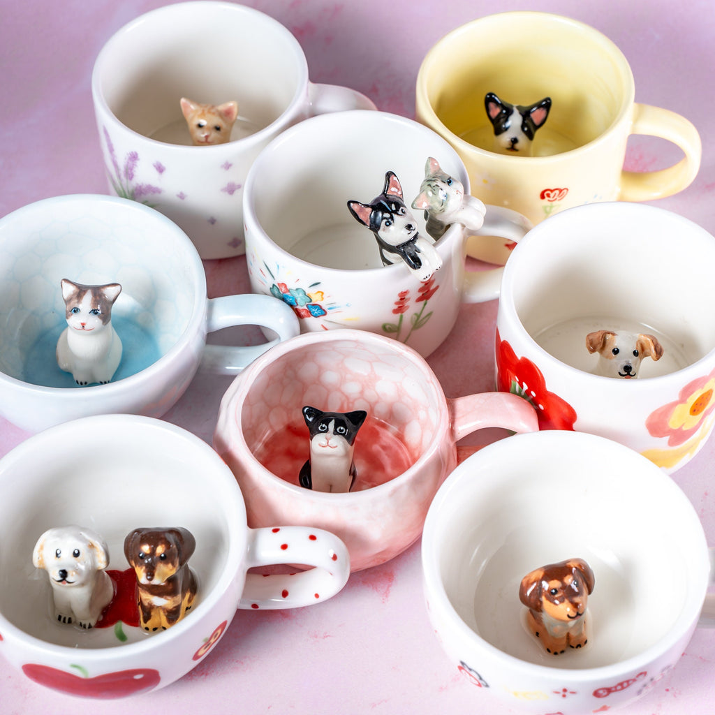 Personlaized Pet Mug Custom Your idea Handmade Coffee Mug Birthday Gift for Pet Owner Family Gift Cute Dog  Cappuccino Mug Hidden Animal Cup