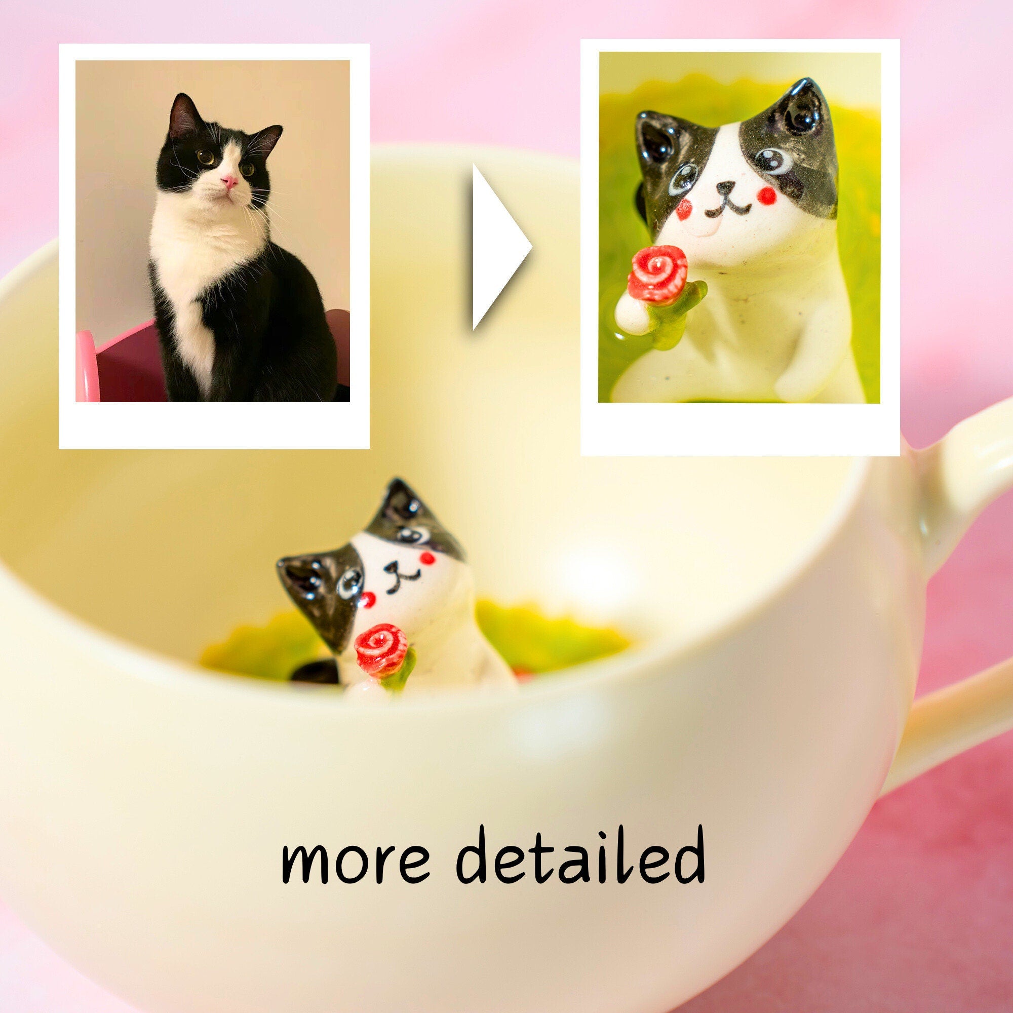 Custom Great Pet Handmade Coffee Mug Personalized Cat Mug Birthday Gift for Pet Owner Family Gift Cute Dog Puppy Cappuccino Mug Hidden Cup