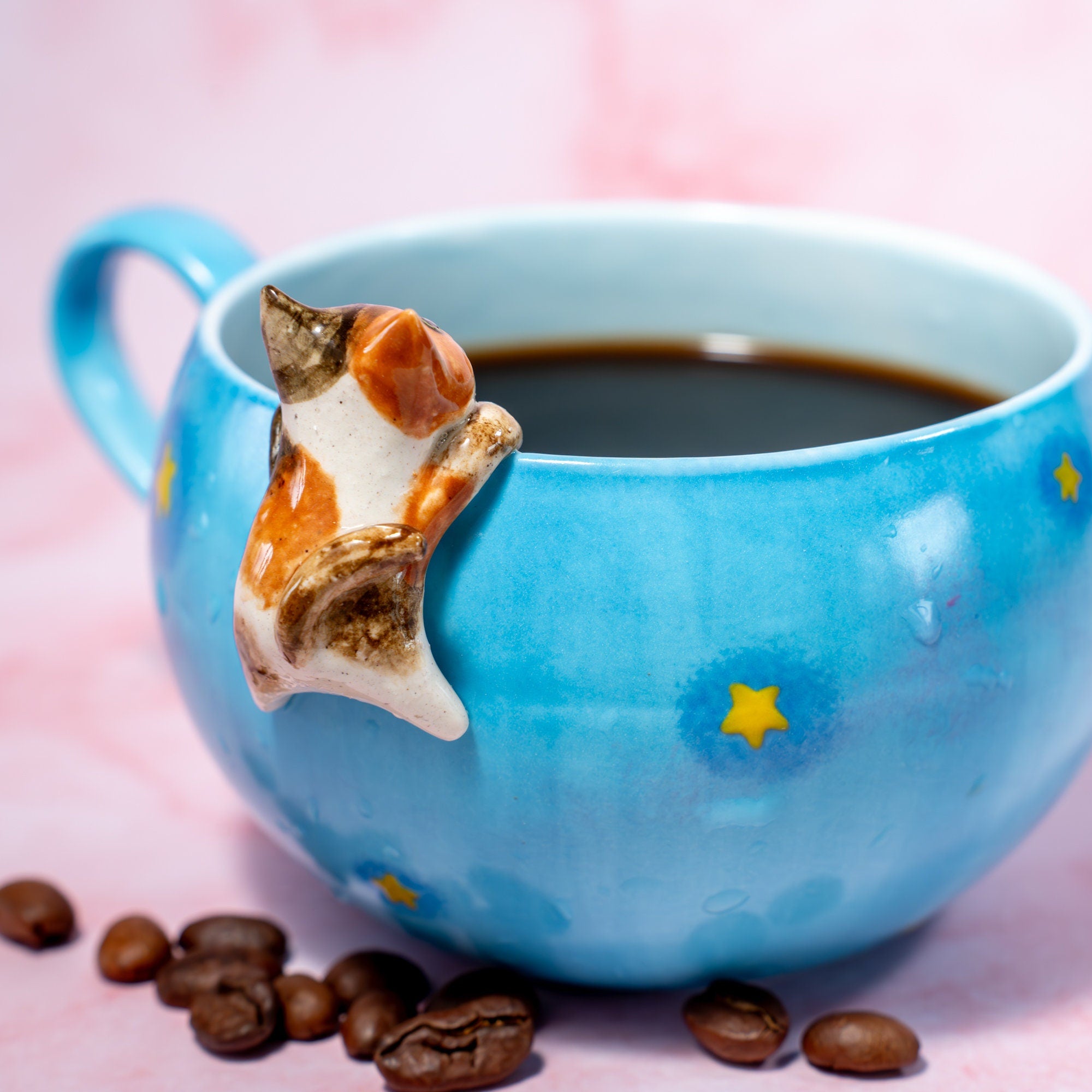 Custom Great Pet Handmade Coffee Mug Personalized Cat Mug Birthday Gift for Pet Owner Family Gift Cute Dog Puppy Cappuccino Mug Hidden Cup