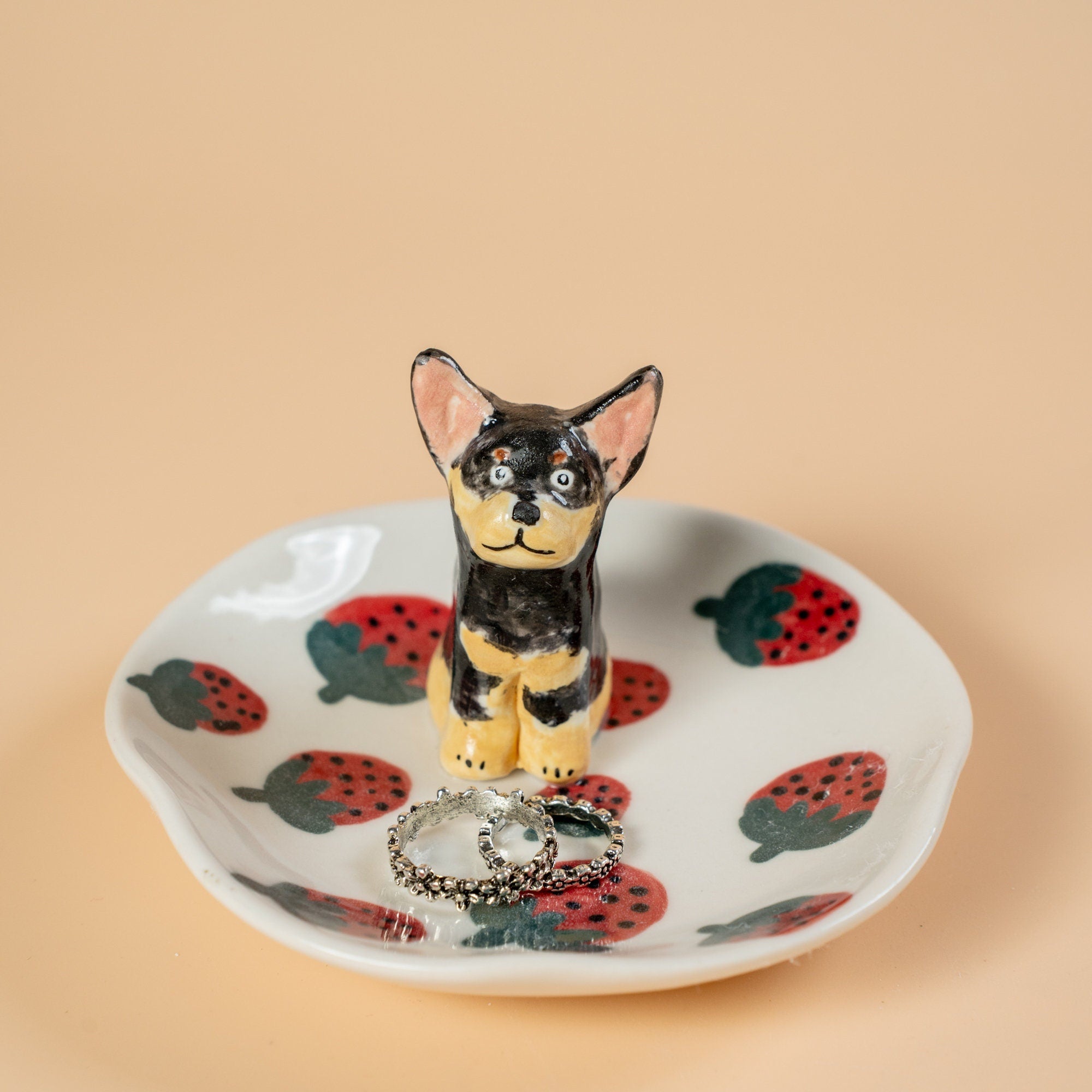 Custom Pet Ring Dish Pet Figurine Ceramic Jewelry Holder For Pet Lover Handmade Dog Trinket Dish Personalized Pet Lover Gift Y2K