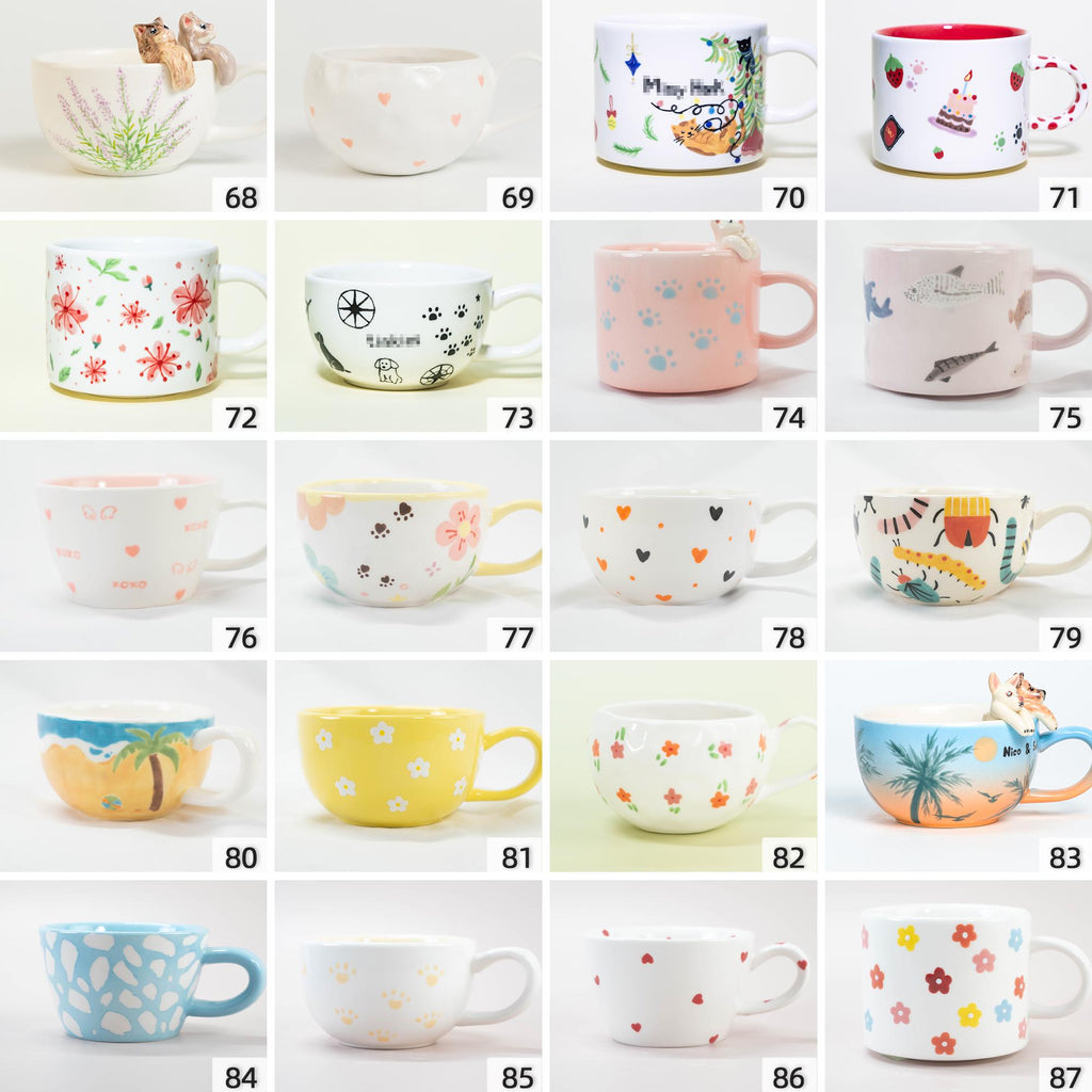 139 Designs Custom Pet Mug Personalized Handmade Ceramic Cat Dog Hidden inside Coffee Mug Cute Figurine Colorful Ceramic Cup Gift for Lover
