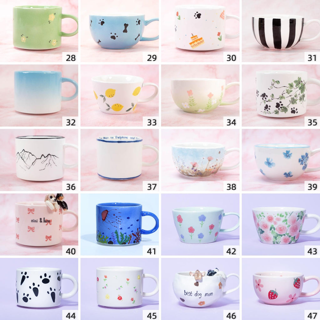 139 Designs Custom Pet Mug Personalized Handmade Ceramic Cat Dog Hidden inside Coffee Mug Cute Figurine Colorful Ceramic Cup Gift for Lover