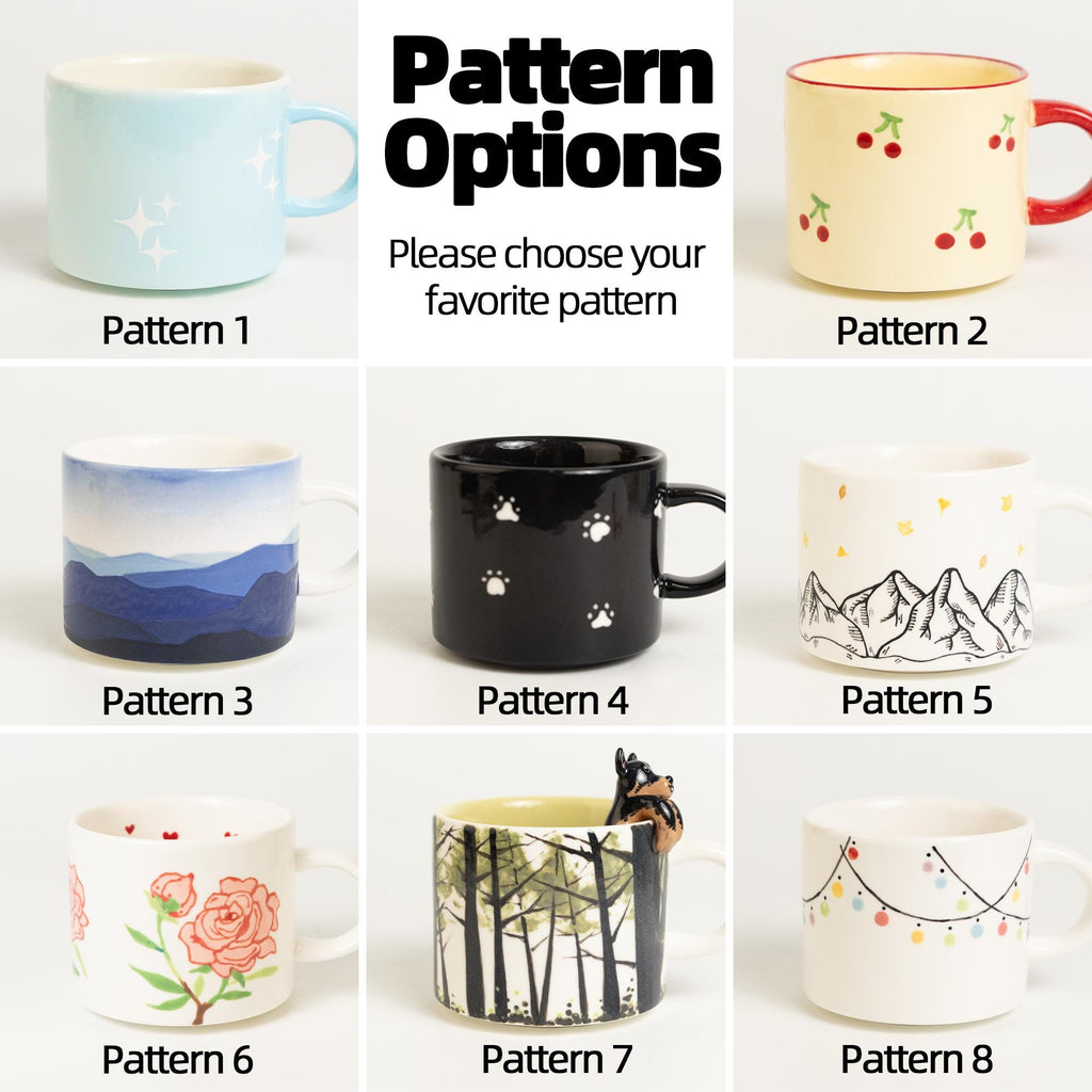 67 Patterns Custom 350ml Pet Mug Handmade Ceramic Coffee Mug Colorful Personalized Cat Mug Birthday Gift for Pet Owner Family Unique Dog Mug