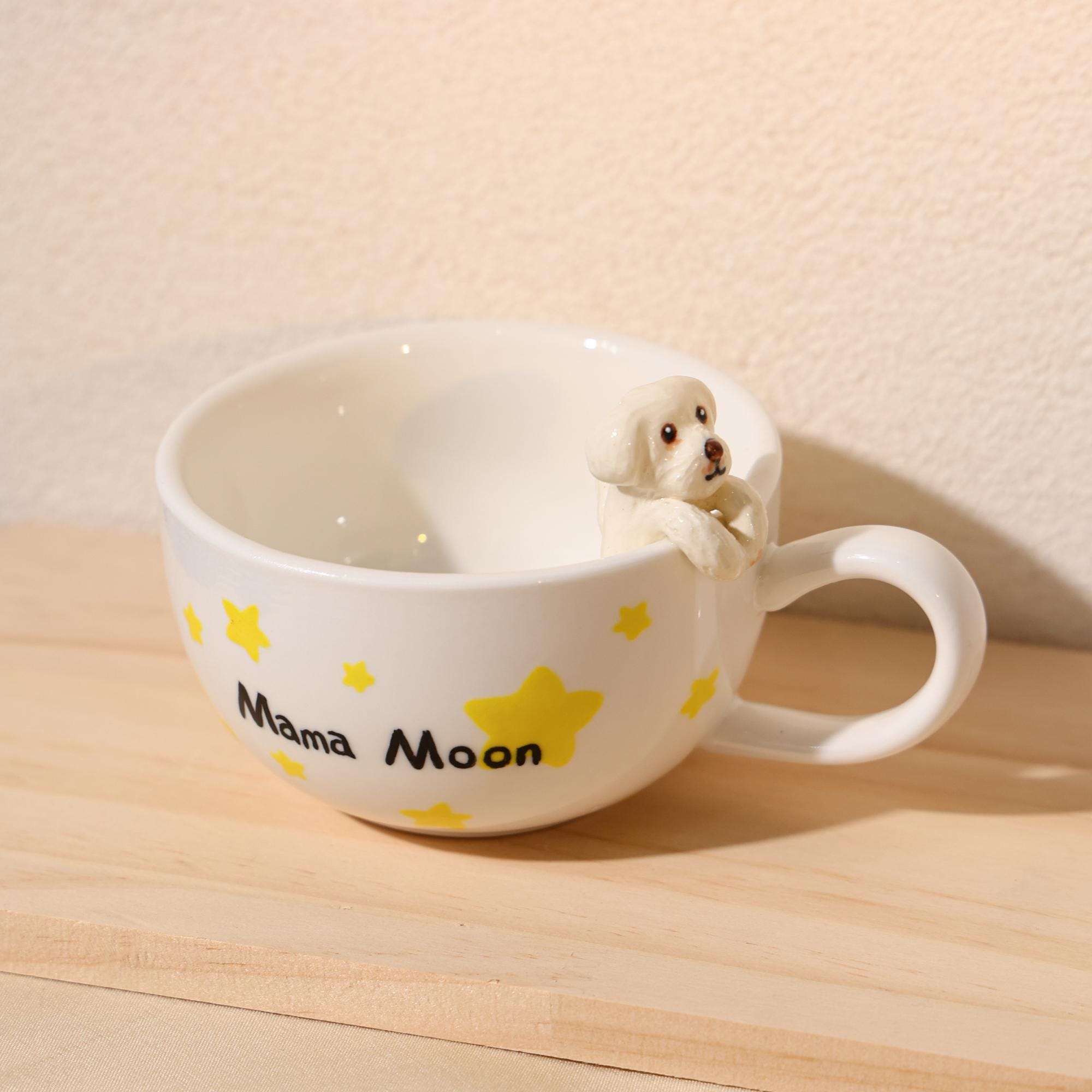 Custom Pet Mug Handmade Ceramic Coffee Mug Personalized Handpainted Cute Dog Cappuccino Mug Hidden Animal Mug peekaboo mug Pet lover Gift
