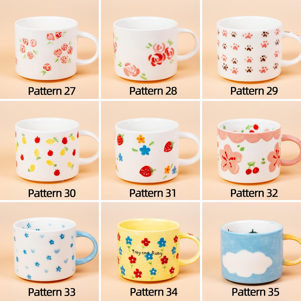 67 Patterns Custom 350ml Pet Mug Handmade Ceramic Coffee Mug Colorful Personalized Cat Mug Birthday Gift for Pet Owner Family Unique Dog Mug