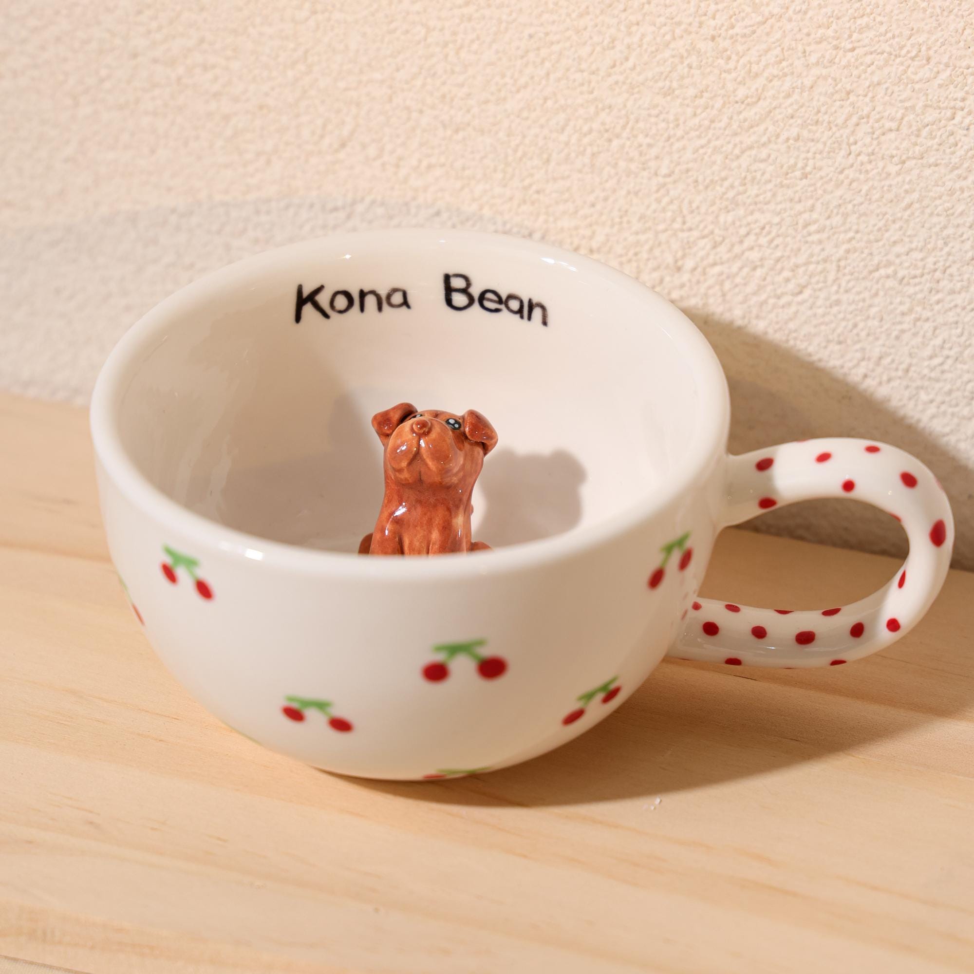 Custom Pet Mug Handmade Ceramic Coffee Mug Personalized Handpainted Cute Dog Cappuccino Mug Hidden Animal Mug peekaboo mug Pet lover Gift