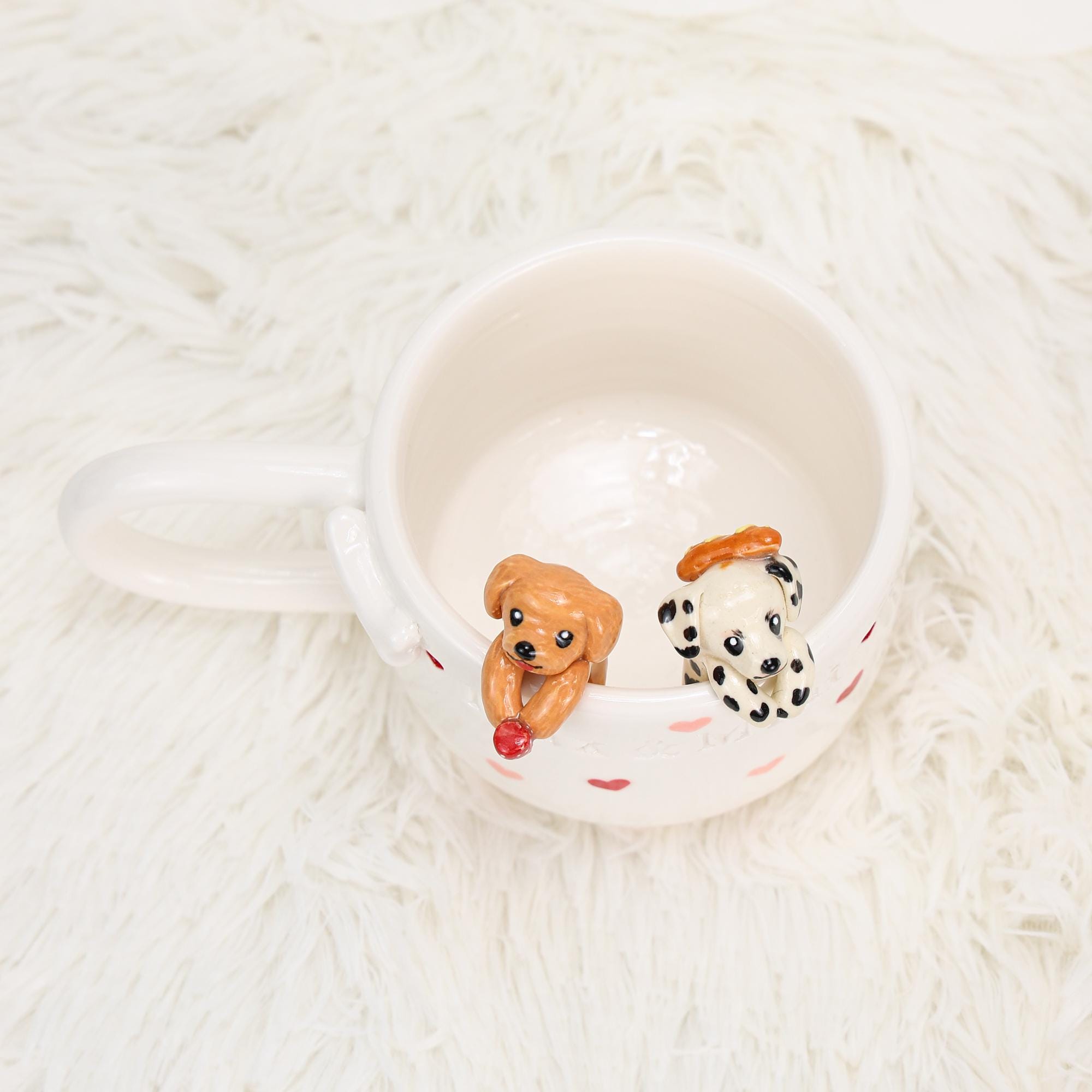 Custom Hearts Pet Mug Handmade Persoanlized Pet Cute Mug Handpainted Pottery Dog Mug Great Memorial Housewarming Gift for Cat Lover Y2K