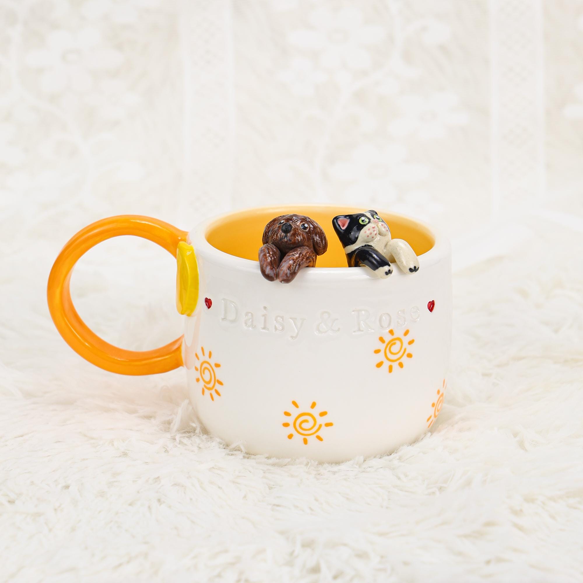 Custom Colorful Pet Mug Handmade Persoanlized Pet Cute Mug Handpainted Pottery Dog Mug Great Memorial Housewarming Gift for Cat Lover Y2K