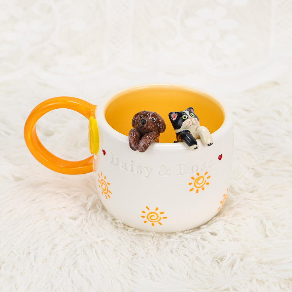 Custom Colorful Pet Mug Handmade Persoanlized Pet Cute Mug Handpainted Pottery Dog Mug Great Memorial Housewarming Gift for Cat Lover Y2K