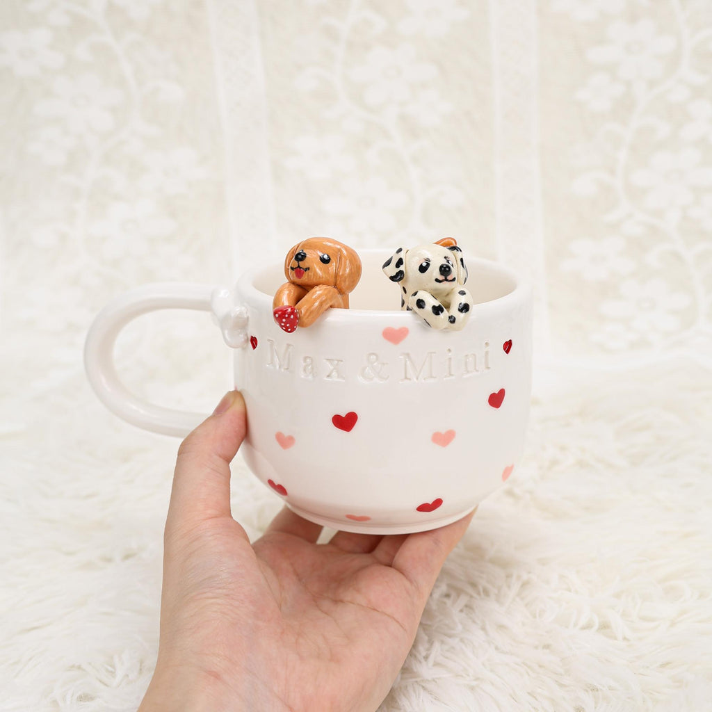 Custom Colorful Pet Mug Handmade Persoanlized Pet Cute Mug Handpainted Pottery Dog Mug Great Memorial Housewarming Gift for Cat Lover Y2K