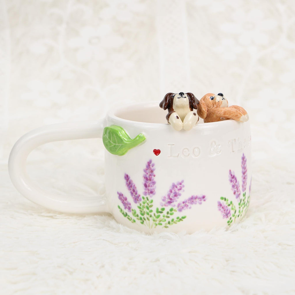 Personalized Pet Coffee Mug Custom Ceramic Peekaboo Cat Mug Pet Lover Gift Housewarming Gift Cute Dog Puppy Cappuccino Mug Hidden Cup
