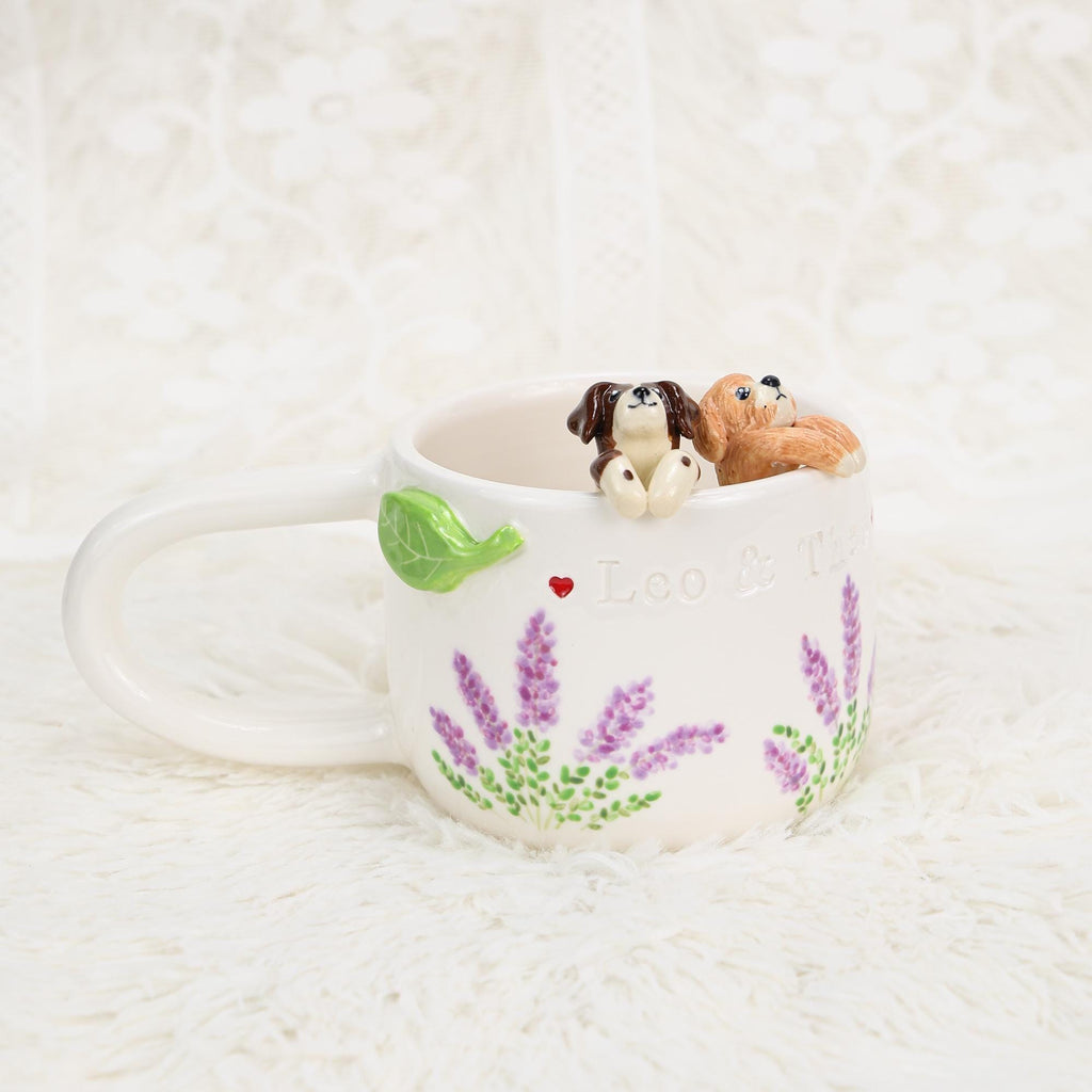 Custom Colorful Pet Mug Handmade Persoanlized Pet Cute Mug Handpainted Pottery Dog Mug Great Memorial Housewarming Gift for Cat Lover Y2K