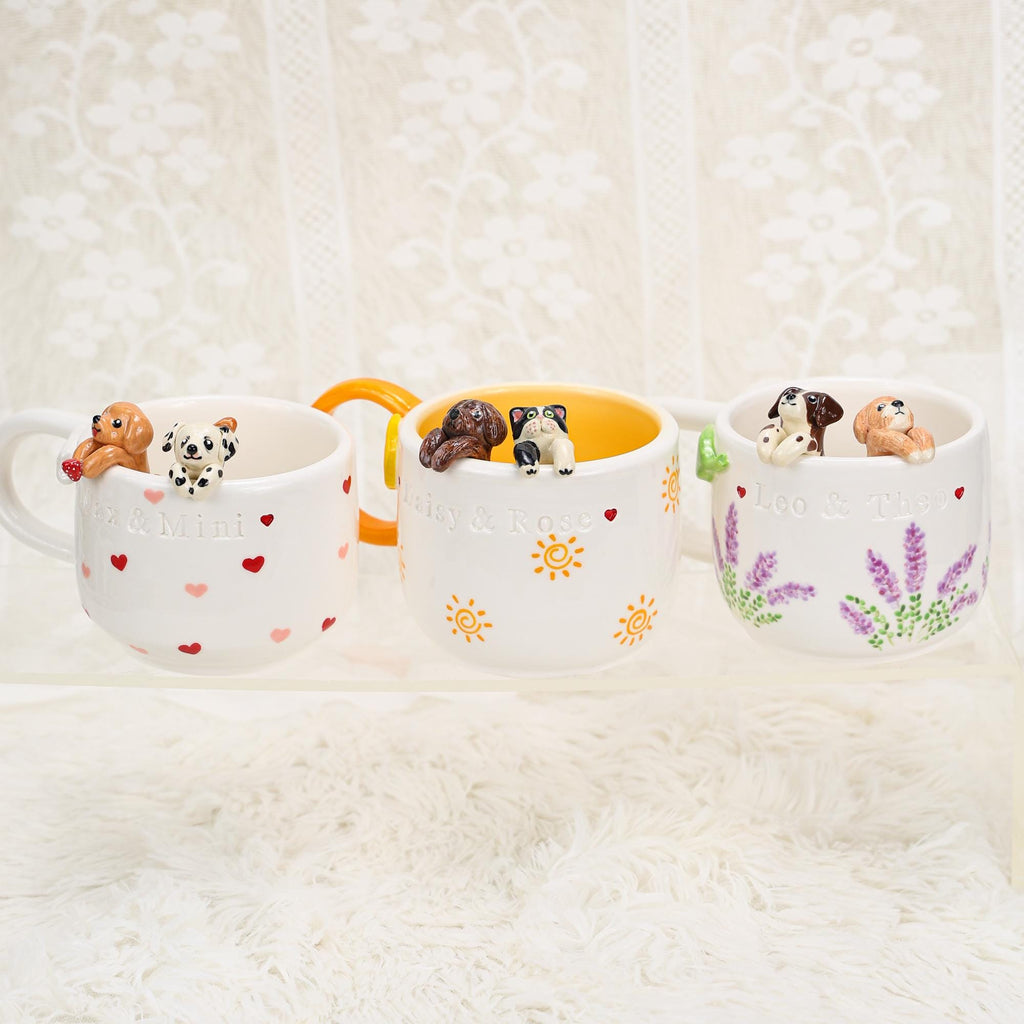 Custom Colorful Pet Mug Handmade Persoanlized Pet Cute Mug Handpainted Pottery Dog Mug Great Memorial Housewarming Gift for Cat Lover Y2K